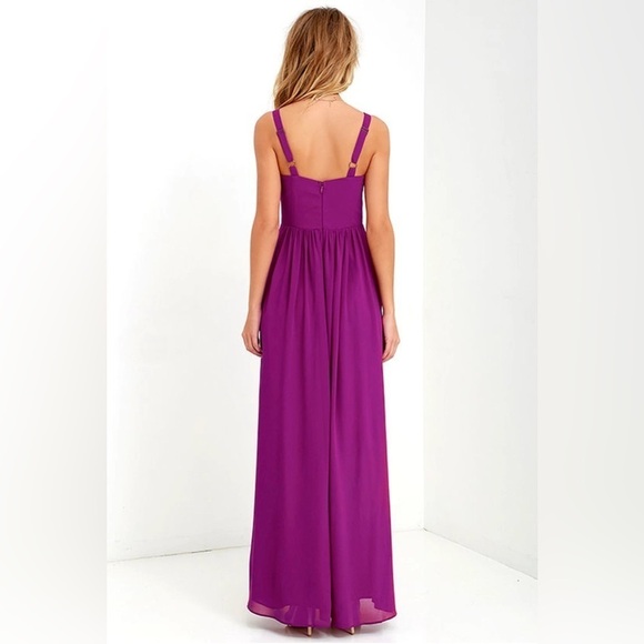 {Lulu’s} Show of Decorum Magenta Purple Maxi Dress - Picture 2 of 6